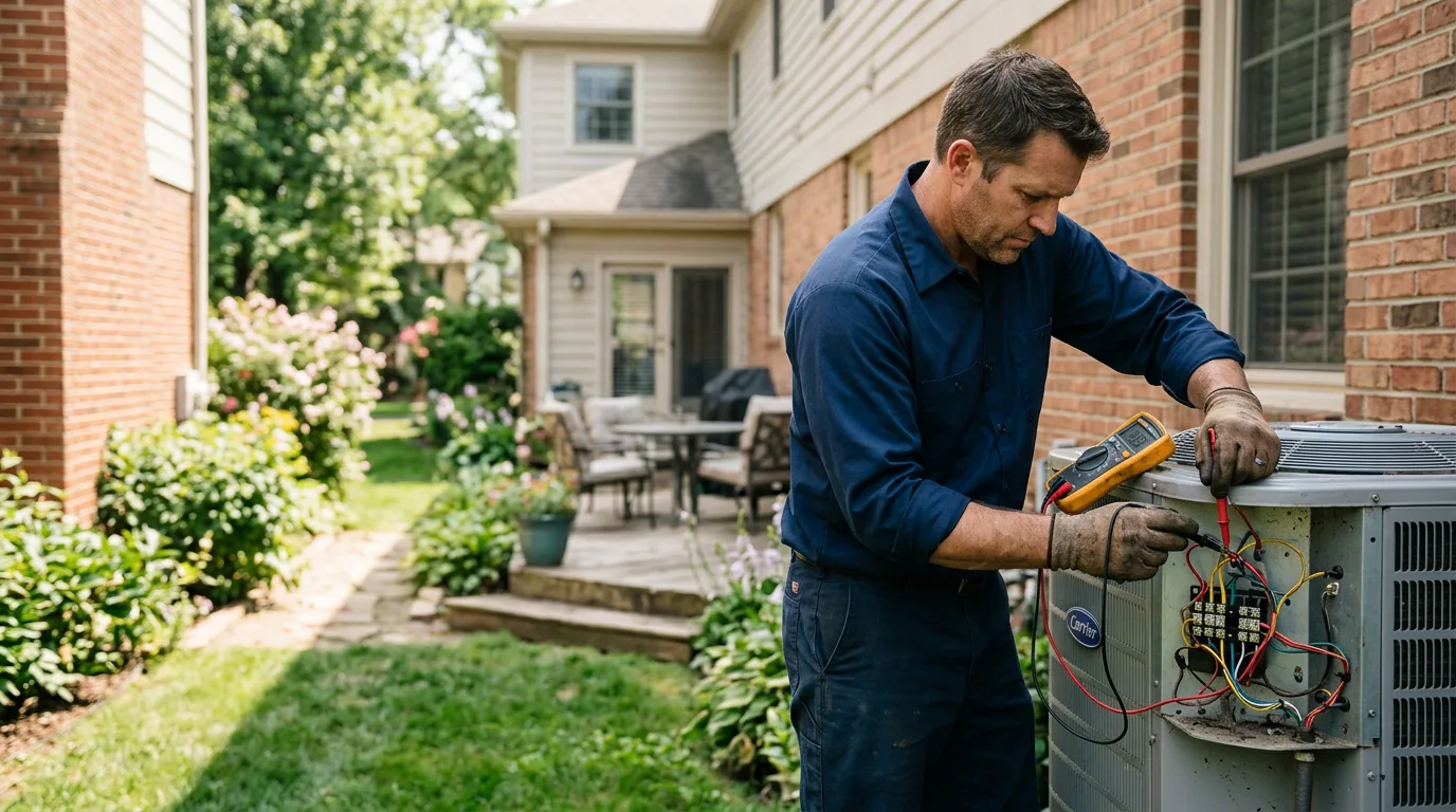 HVAC technician working near Burlington, KY
